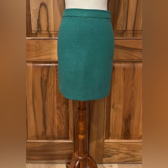 J. Crew - No. 2 Pencil - Teal 100% Wool Skirt - Fully Lined - EUC, size 00 - Picture 1 of 13